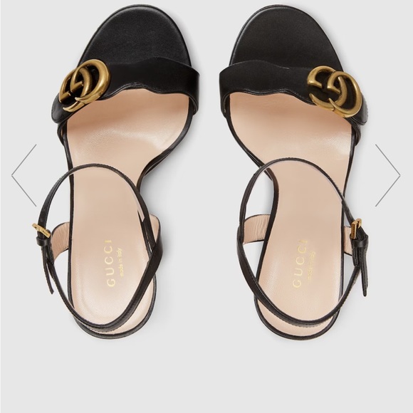 Gucci sandal Heel size 39 , my shoe size is a 8 to 8 1/2 in women's & they fit - Picture 2 of 15